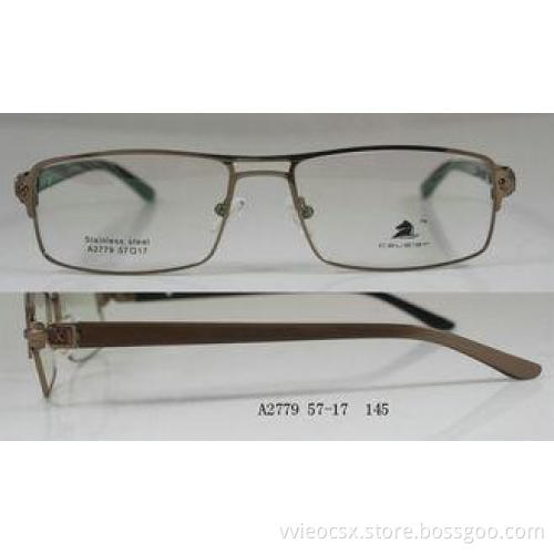 Large Square Metal Optical Frames For Unisex , Vintage Glas